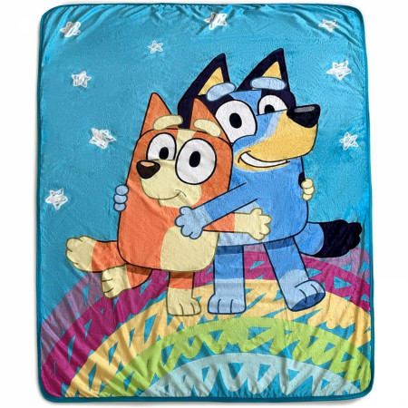 Bluey Big Hugs 46" X 60" Silk Touch Sherpa Throw Blanket